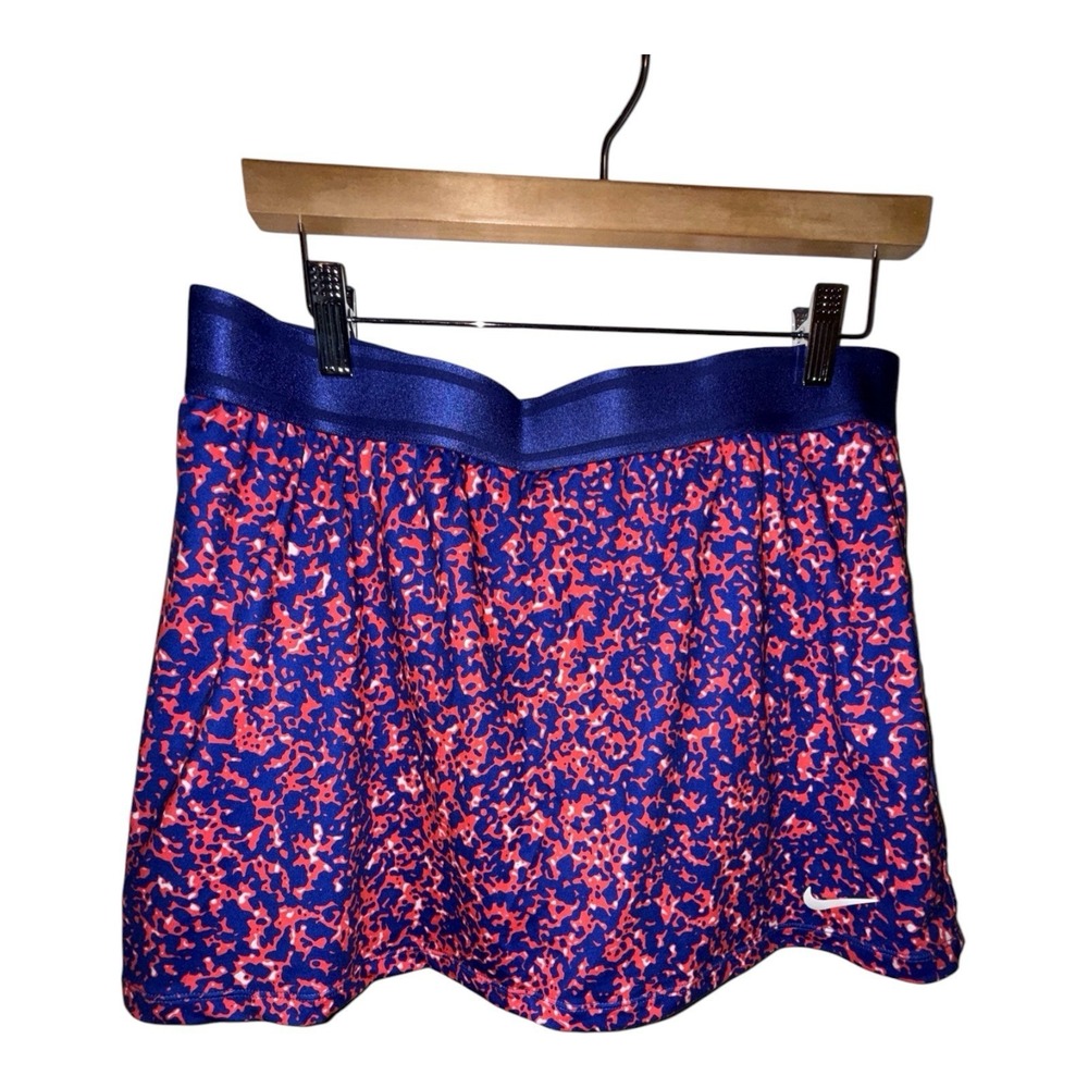 Nike Dri-FIT Skort Womens Sz XL Purple Camo‎ Print Tennis Golf Built In Shorts